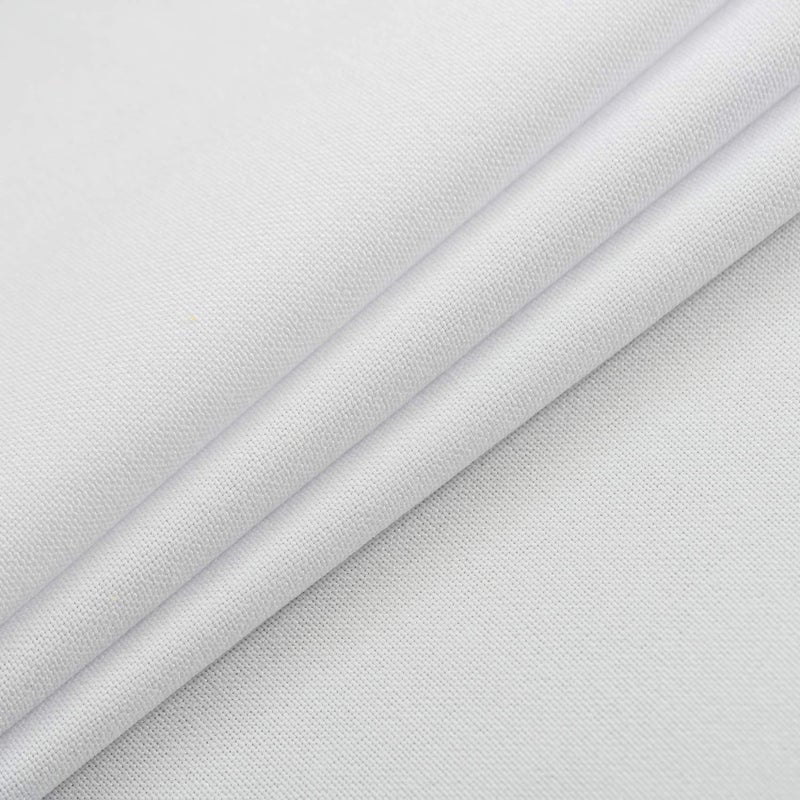 UPOPO White Kitchen Tier Curtains Over Sink 36 inches Long Linen Textured Cafe Curtains Short Bathroom Privacy Small Mini Half Window Curtain Cabinet Caravan Basement 2 Panels Grommet Top - Image 2